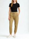 Calça de Moletom Feminina Jogger Básica Caramelo Forrado Felpudo Flanelado com Bolso Calça de Moletom Feminina Jogger Básica Caramelo Forrado Felpudo Flanelado com Bolso