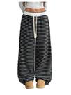Calça de moletom feminina SOLY HUX, camuflada, larga, folgada, preta, cinza