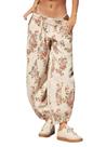 Calça de moletom feminina Sujama Barrel com estampa de leopardo casual 2025 Calça de moletom feminina Sujama Barrel com estampa de leopardo casual 2025