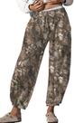 Calça de moletom feminina Sujama Leopard Print Baggy Barrel 2026