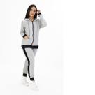 Calça de Moletom Feminina Textura Ondulada Algodão Com Bolsos Cós Ajustável Cadarço Orbis