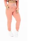 Calça de Moletom Feminina Textura Ondulada Algodão Com Bolsos Cós Ajustável Cadarço Orbis - Rosê, G