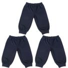 Calça de Moletom Infantil Azul-Marinho Combo 3 Calças Macias, Grossas e Confortáveis Ideais para Escolinha