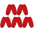 Calça de Moletom Infantil Vermelha Combo 5 Calças Grossas e Confortáveis, com Punho nas Barras