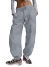 Calça de moletom Loveimgs Baggy Barrel Leg feminina, esportiva, cinza, tamanho L