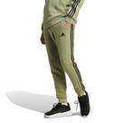 Calça de moletom masculina Adidas Essentials de lã com 3 listras, verde