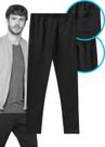 Calça de Moletom Masculina Adulto Inverno Preto Malwee