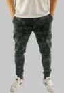 Calca de moletom masculina casual, confortavel, camuflada, Cinza Vertical
