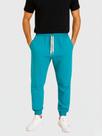 Calça de Moletom Masculina Jogger Básica Azul Turquesa Forrado Felpudo Flanelado com Bolso
