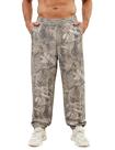 Calça de moletom masculina MSBESYOR Camo de lã folgada com bolsos de poliéster