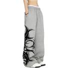 Calça de moletom Pooyikoi Y2k Star Print feminina, mistura de poliéster Calça de moletom Pooyikoi Y2k Star Print feminina, mistura de poliéster