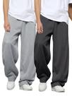 Calça de moletom RoseSeek Boy, perna larga, cintura elástica, cinza 16Y