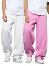 Calça de moletom RoseSeek Boy, perna larga, elástica, cintura, rosa 16Y