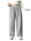 Calça de moletom RoseSeek feminina com cordão, cintura larga, perna larga, cinza, 8Y Calça de moletom RoseSeek feminina com cordão, cintura larga, perna larga, cinza, 8Y