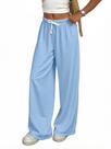 Calça de moletom RoseSeek feminina com cordão na cintura larga, perna larga, azul, 8Y Calça de moletom RoseSeek feminina com cordão na cintura larga, perna larga, azul, 8Y