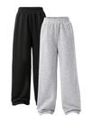 Calça de moletom RoseSeek, folgada, elástica, cintura larga, perna larga, 16Y