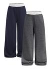 Calça de moletom RoseSeek, perna larga, cintura elástica, 8 anos, pacote com 2 Calça de moletom RoseSeek, perna larga, cintura elástica, 8 anos, pacote com 2