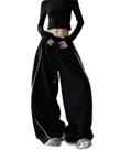 Calça de moletom Skateboard Frog Y2K Wide Leg Baggy Black Women
