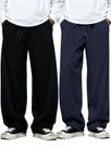 Calça de moletom SOLY HUX masculina com cordão, elástico, cintura larga, perna larga