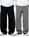 Calça de moletom SOLY HUX masculina com cordão, elástico, cintura larga, perna larga