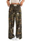 Calça de moletom ZAFUL Camo Y2K, elástica, cintura alta, perna larga, feminina