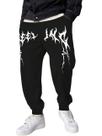 Calça de moletom ZAFUL estampada para homens Joggers Flame Black XXL