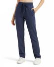 Calça de moletom Zylioo Tall feminina de perna reta com bolsos azul marinho