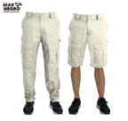 Calça de Pesca Vira Bermuda Mar Negro Proteção Solar UV 50+ Areia