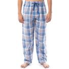 Calça de pijama masculina de popeline xadrez azul IZOD Relaxed Fit GG