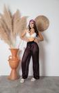 Calça De Praia Feminina Croche Tricot Pantalona Saida Verão