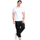 Calça De Sarja Cargo Jogger Masculina 5 Bolso Larga Comprido