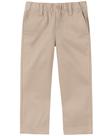 Calça de Sarja para Meninos Pequenos Izod Uniforme Escolar, Caqui, 3T