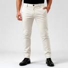 Calça de Sarja Social Masculina Bolso Embutido Slim Fit com Lycra Esporte Fino