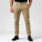 Calça de Sarja Social Masculina Bolso Embutido Slim Fit com Lycra Esporte Fino