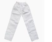 Calça de uniforme p com regulagem branca unissex bi-strech com bolso calça branca