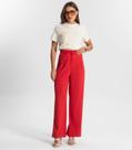 Calça De Viscose Rajada Feminina Endless Vermelho Calça De Viscose Rajada Feminina Endless Vermelho
