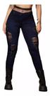 Calça Destroyed Com Meia Arrastão Pit Bull Jeans 65499 Calça Destroyed Com Meia Arrastão Pit Bull Jeans 65499
