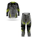Calça e Camisa Motocross Insane X Cinza e Amarelo (Tamanhos) Cam. M - Cal. 42 Calça e Camisa Motocross Insane X Cinza e Amarelo (Tamanhos) Cam. M - Cal. 42