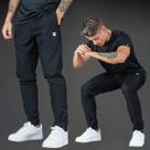 Calça Elast Fit Preta com Elastano Premium Ziper de Ajuste no Punho Black Targ