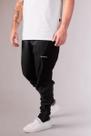 Calça elastic masculina com fechamento em zíper na barra