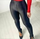 calça em cirrê ZIPERS PRETA calça em cirrê ZIPERS PRETA