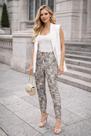 Calça em malha estampada