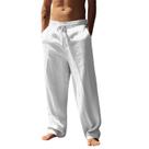 Calça esportiva masculina domirica de secagem rápida com cintura elástica, branca Calça esportiva masculina domirica de secagem rápida com cintura elástica, branca