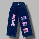 Calça Estampa Stitch Larga/Wide Leg Infantil Estilo e Conforto