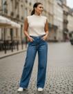 Calça Fem. Jeans Wide Original Caution Ref.F4812