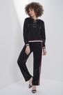 Calça fem jogger média detalhe zíper