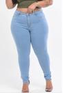 calça fem skyni plus size em jeans e em sarja preta com elastano tamanho 48,50,52