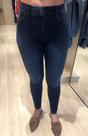 Calça fem super skinny cropped high - az - azul - 44