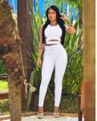 Calça Feminin com cinto Malha Pop co lycra Calça Feminin com cinto Malha Pop co lycra