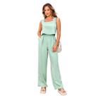Calça Feminina Alfaiataria com Pregas Pantalona em Crepe de Alfaiataria